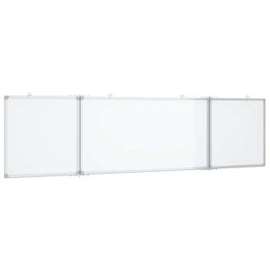 vidaXL Whiteboard magnetisch inklapbaar 160x40x1,7 cm aluminium