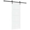 vidaXL Schuifdeur ORKDAL 78 x 202 cm Bewerkt hout Wit en zwart