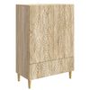 vidaXL Dressoir Sonoma Eiken 66 x 34,5 x 95 cm Bewerkt hout