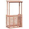 vidaXL Tuinbartafel met dak 112,5x57x195,5 cm massief hout