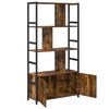 vidaXL Boekenkast Gerookt eiken 80 x 30 x 155,5 cm Bewerkt hout