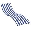 vidaXL Ligbedkussen gestreept oxford stof blauw en wit