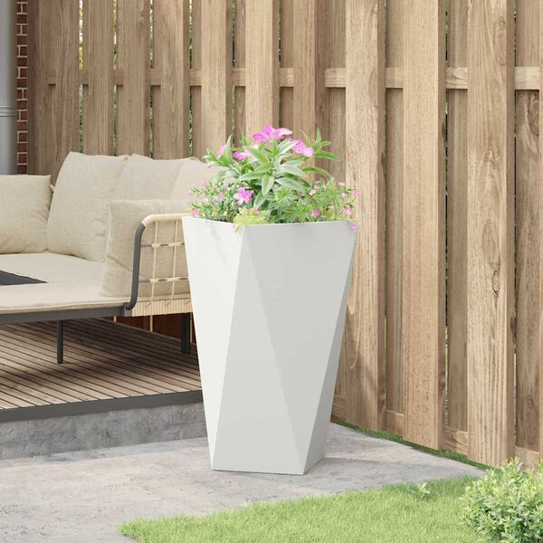 vidaXL Plantenbak Wit 40 x 40 x 75 cm Staal