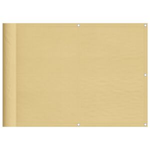 vidaXL Balkonscherm 75x700 cm 100% oxford polyester zandkleurig