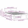 vidaXL Bedframe met hoofdeinde Wit 140 x 200 cm Massief grenenhout