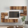vidaXL TV Eenheden Wandgemonteerd 4 pcs Oud Hout Bewerkt hout