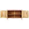 vidaXL Dressoir 110x35x70 cm massief mangohout lichtroze