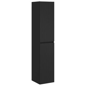 vidaXL Wand Gemonteerde Badkamerkast Zwart 33 x 34,5 x 160 cm