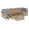 vidaXL Tuin Sofa Set 9 st 8-Aantal zitplaatsen Beige en Licht Grijs