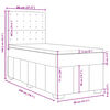 vidaXL Boxspring met matras stof cr&egrave;mekleurig 80x200 cm
