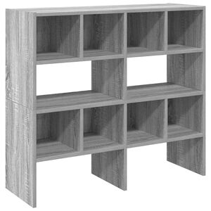 vidaXL Schoenenrekken 2 st stapelbaar 89,5x30x40 cm grijs sonoma eiken