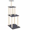 vidaXL Kattenmeubel met sisal krabpalen 149 cm donkergrijs