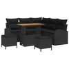 vidaXL Tuinbankenset 8 st Zwart poly rattan