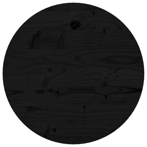 vidaXL Tafelblad rond &Oslash;40x3 cm massief grenenhout zwart