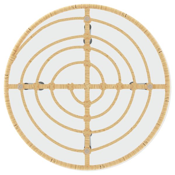 vidaXL Eettafel &Oslash;50 cm&nbsp; gehard glas en staal