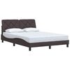 vidaXL Bedframe zonder matras stof donkerbruin 140x190 cm