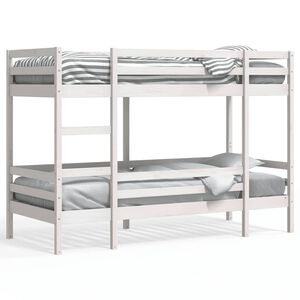 vidaXL Stapelbed massief grenenhout wit 80x200 cm