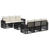 vidaXL Tuinbankenset 7 st Zwart poly rattan