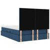 vidaXL Opbergbed met LED met matras Blauw 140 x 200 cm Polyester