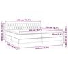 vidaXL Boxspring met matras en LED fluweel zwart 200x200 cm