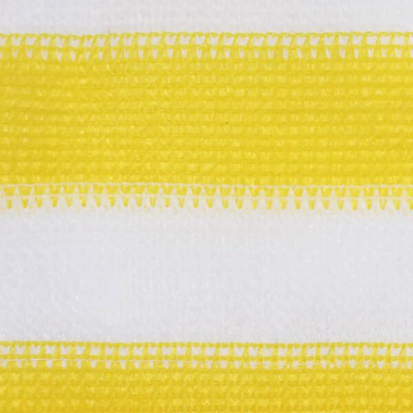 vidaXL Balkonscherm 75x300 cm HDPE geel en wit