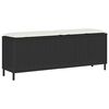 vidaXL Tuinbank met kussen 110x30x40,5 cm poly rattan zwart
