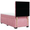 vidaXL Boxspring met matras fluweel roze 80x200 cm