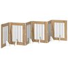 vidaXL Opvouwbaar hondenhek met standaards 6 pcs Artisanaal eiken