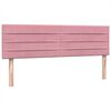 vidaXL Boxspring met matras en LED fluweel roze 160x220 cm