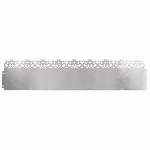 vidaXL Gazonranden 10 st 103 x 0,05 x 22 cm Roestvrij staal zilver