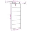 vidaXL Schuifdeur met beslagset 90x205 cm ESG glas zwart