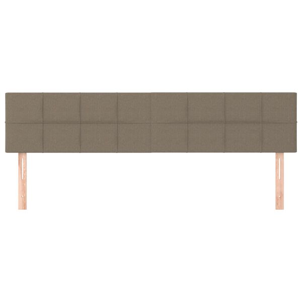 vidaXL Hoofdborden 2 st 90x5x78/88 cm stof taupe