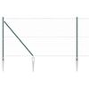 vidaXL Afrasteringspaal Groen 100 x 1,2 m (50 mm gaas) Staal en PVC