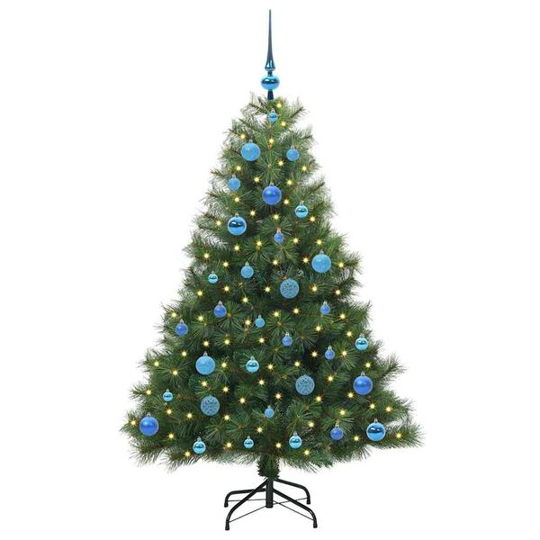 vidaXL Kunstkerstboom met 150 LED met standaard Groen 150 cm PE en PVC