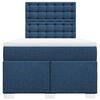 vidaXL Boxspring met matras stof blauw 120x190 cm