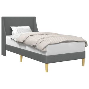 vidaXL Bedframe met hoofdeinde Donkergrijs 100 x 200 cm Stof