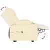 vidaXL Massagestoel 2-zits verstelbaar bekerhouders kunstleer cr&egrave;me