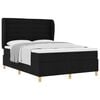 vidaXL Boxspringbed met Matras Donkergrijs 90x190 cm Zwart Stof
