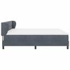 vidaXL Boxspringbed met matras Donkergrijs 200 x 200 cm Fluweel