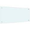 vidaXL Spatscherm keuken 90x40 cm gehard glas melkwit