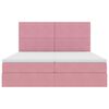 vidaXL Opslag bed met matras met hoofdeinde Roze 180 x 200 cm Fluweel