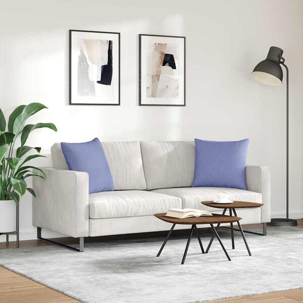 vidaXL Sofa Kussens 2 stuks Blauw 50 x 50 cm Stof