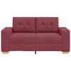 vidaXL Loveseat Bank Wijnrood 160x77x82 cm Stof