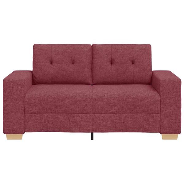 vidaXL Loveseat Bank Wijnrood 160x77x82 cm Stof