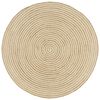 vidaXL Vloerkleed handgemaakt met spiraal ontwerp 120 cm jute wit