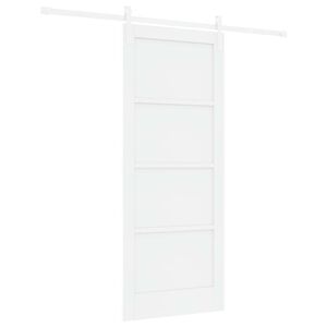 vidaXL Schuifdeur Wit 83 x 202 cm Massief grenenhout