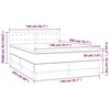 vidaXL Boxspring met matras en LED stof donkergrijs 140x200 cm