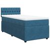 vidaXL Boxspring met matras fluweel blauw 80x200 cm