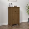 vidaXL Dressoir 40x35x80 cm massief grenenhout honingbruin