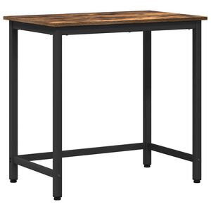 vidaXL Tafel Gerookt eiken 100 x 50 x 76,5 cm Engineered hout en staal